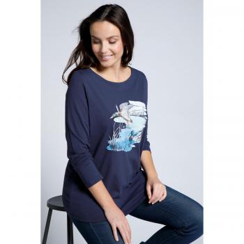 Plus Size Natural Glitter Duck Tee, Women, Blue, Size 32/34, Cotton