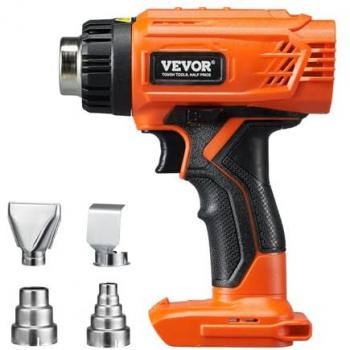 PowerPro VEVOR Cordless Heat Gun – 20V Lithium Battery Powered, 6‑Temp, 4‑Nozzle Set