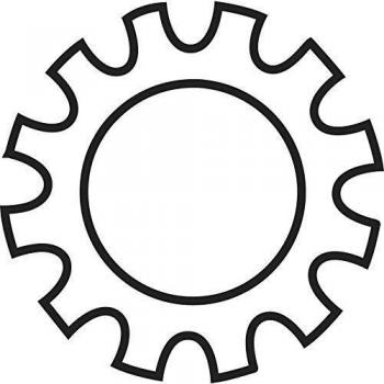 Toolcraft Unterlegplatte mit Zahnscheiben 815233 – 100‑Stück – 3,2 mm Innen­Durchmesser – M3 – verzinkt