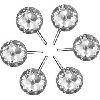 Anti Roest Douchegordijn Haken, 12 Pcs met Kristallen Steentjes 35Mm