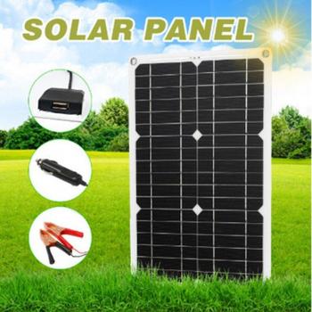 180W Solar Panel Kit with LCD Display and Dual USB Ports 12V
