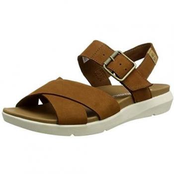 40 EU – Timberland Wilesport Leather en cuir marron rust nubuck, sandales bride cheville femme