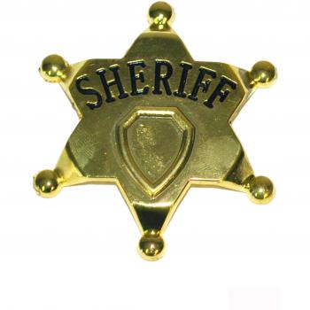 Sheriff-Stern Cowboy Glanzaccessoire 7,5 cm