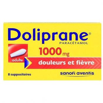 Doliprane Adultes 1000 mg, 8 suppositoires