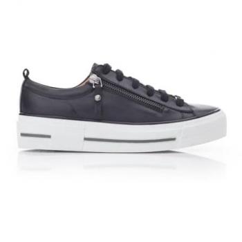 Filician Side Zip Leather Sneakers