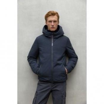 Giacca Ecoalf Cartes con Cappuccio Blu Navy S
