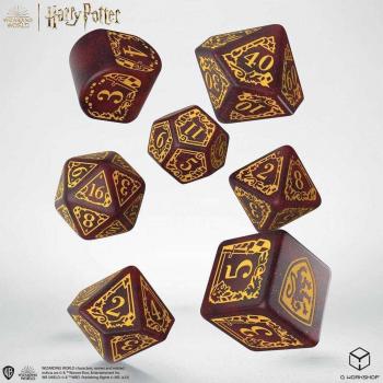 Harry Potter dice set : Griffondor brun et or