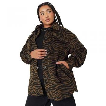 Elegant Black Patterned Shacket – Women’s 22/24