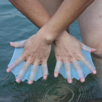 Webbed Palm Fins for Swimming