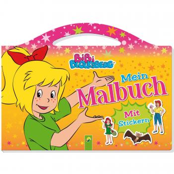 Bibi Blocksberg Mein Malbuch mit Stickern: Taschenmalbuch mit Tragegriff