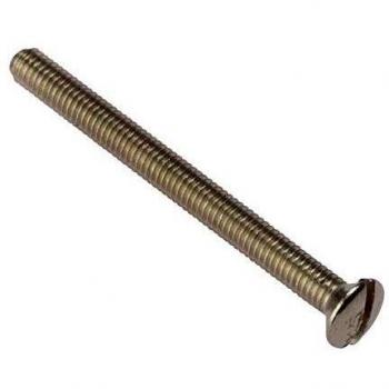 Forgefix 100SS3535NP Socket Screw Slotted Raised Head Nickel Plated 3.5 X 35Mm Bag 100