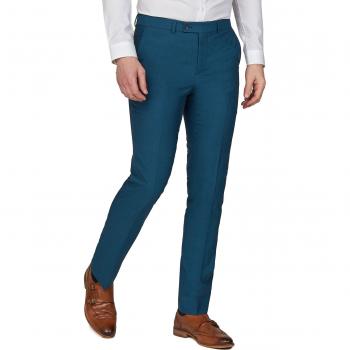 Jeff Banks Teal Slim Fit Ivy League Trousers
