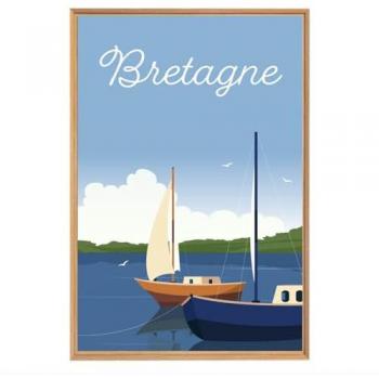 Tableau 65x97 cm – Voiliers Bleus CEANOTHE