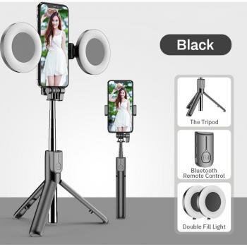 Wireless Selfie Stick with Tripod and LED Light for Xiaomi, Huawei, Android