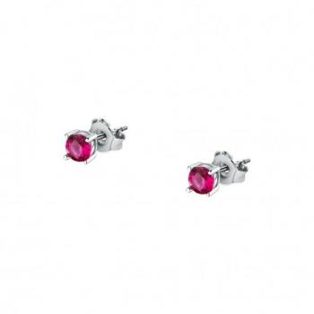 Morellato Pendientes de Mujer en Plata 925% con Circonitas Rojas