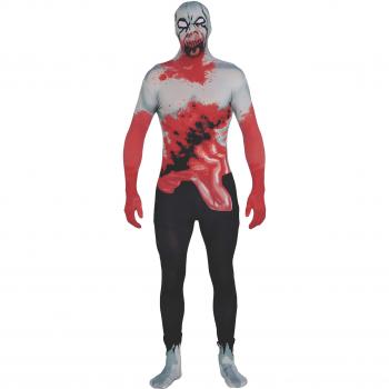 Rubie's Zombie-Bodyguard Kostüm – 2nd Skin, Rot & Schwarz