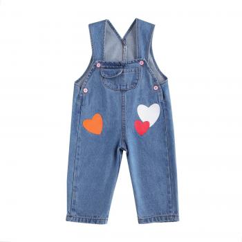 Autumn Baby Denim Pockets Suspender Pants 0-12M