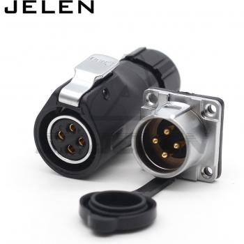 XHE20 IP67 Waterproof Square Panel Connector, 2-12 Pin Female Plug