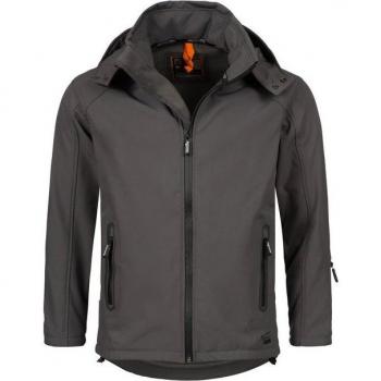 A.Salvarini Softshell Jacke ASBasiri – Herren, grau, abnehmbare Kapuze, Größe M