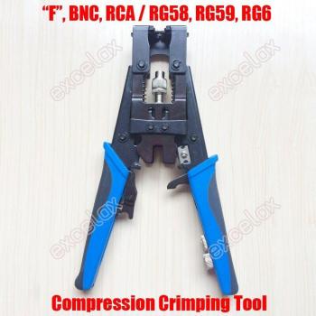 Crimpadora de cable coaxial 3 en 1 F BNC RCA 5082R