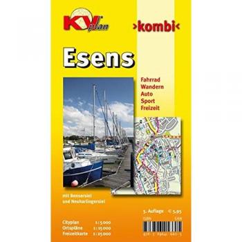 Esens, KVplan, Radkarte/Freizeitkarte/Stadtplan, 1:25.000 / 1:15.000 /