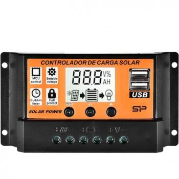 Controlador Solar MPPT con Pantalla LCD y Salida USB Doble, 10A-100A