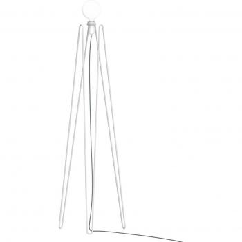 Lampe sur pied LED blanche, modèle M2 de GRUPA, câble noir