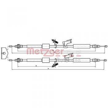 Metzger Handbremsseil hinten Ford Focus