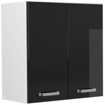 Pensile 60 cm R-Line, Nero lucido con porte