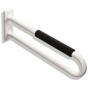 Rail de sécurité Hewi 801, 600 mm, blanc, avec protections noires
