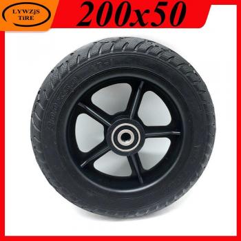 Pneu sólido 8” 200x50 con soporte de plástico