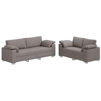 Confezione Divani 2 pezzi 219x77x82 cm Color Grigio Marrone
