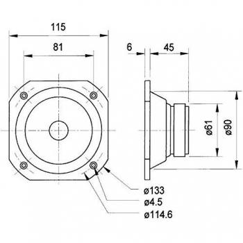 Visaton FRS 10 WP Altavoz 25W para exteriores