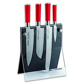 Bloc couteaux Red Spirit 4 pièces F. Dick 24 cm argenté/rouge