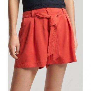 Superdry Mujer Pantalones Cortos Paperbag Rojos XS