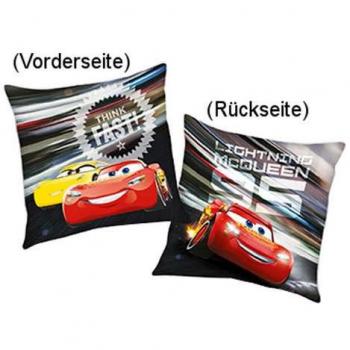 „Think Fast“ Disney Autos Kissen – 40 × 40 cm – 100 % Polyester