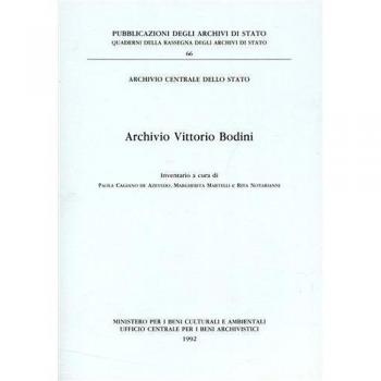 Archivio Vittorio Bodini,  Quaderni Della Rassegna Degli Archivi Di Stato