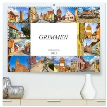 Grimmen Impressionen (hochwertiger Premium Wandkalender 2025 DIN A2 quer) Kunstdruck in Hochglanz