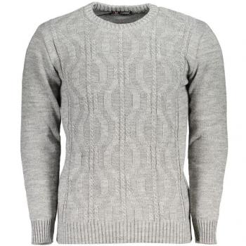 U.S. Polo Assn. Twisted Crew Neck Sweater, Gray, Size M
