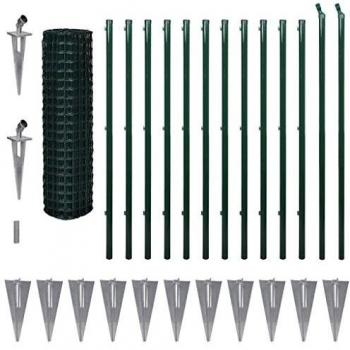 VidaXL Clôture de Jardin Acier 25 x 1,5 m Vert