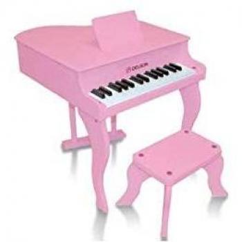 Piano à queue de marque Delson, modèle 3005P, pour enfant, en couleur rose