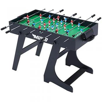 MUWO „Mondial“: Kompakter Indoor‑Tischkicker – Faltbar, Schwarz, Einheitspassend