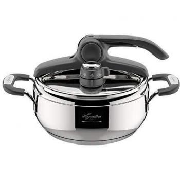 3.5L Lagostina Briosa Lagoeasy'Up Stainless Pressure Casserole – 3‑Mode Heating