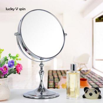 8 inch Metal Desktop Makeup Mirror with 3X 5X 7X 10X Magnification