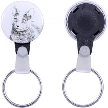 Accessoire de porte-clés « Russian Blue » – Portrait de chat