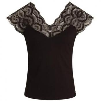 Morgan Damenbluse 251-DELI Schwarz Slim Fit
