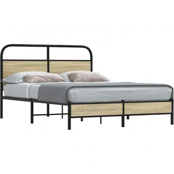 Cama de Madera Roble Sonoma 120x190 cm Maison Exclusive