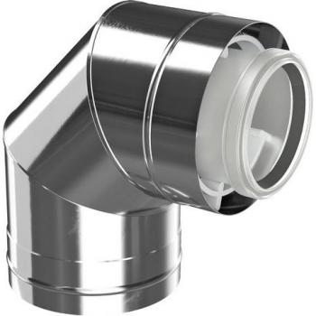 Edelstahl Abgasrohr-Bogen 87° DN80/125 von Buderus
