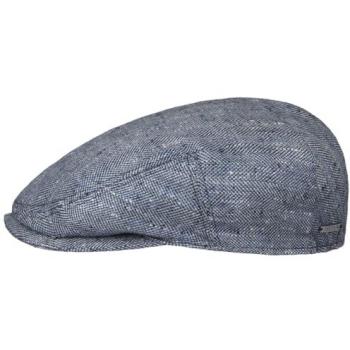 Stetson Kent Lanfield Men's Flat Cap – Blue & White – 57 cm