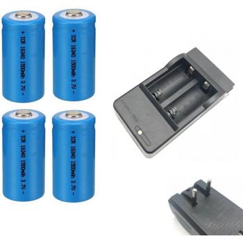 Batterie 1500mAh 16340 CR123A pour Éclairage LED